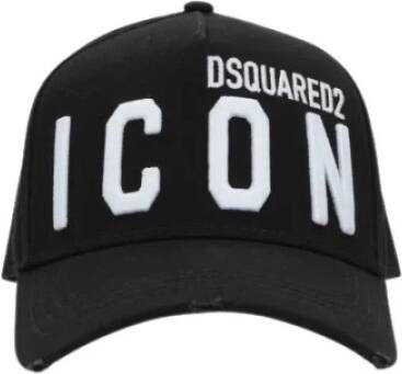 Dsquared2 Zwarte Iconische Hoeden Black Heren