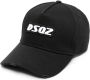 Dsquared2 Geëmbosseerd Logo Baseball Cap Fibbia Black Unisex - Thumbnail 3