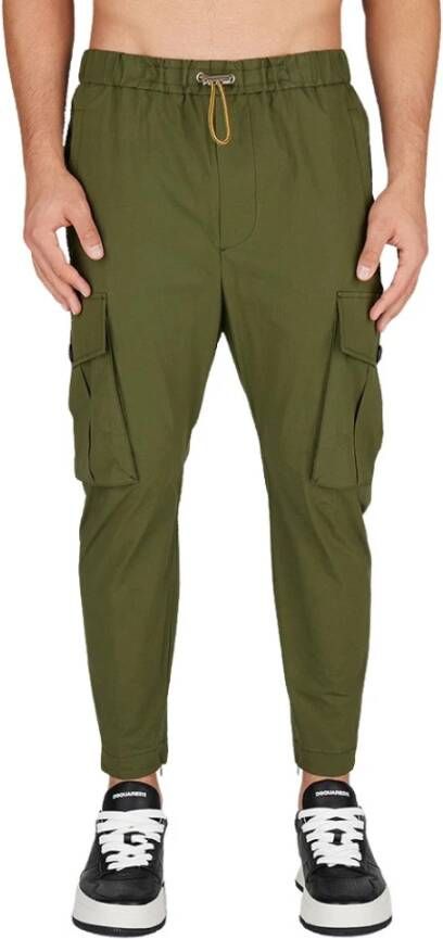 Dsquared2 Cargo Katoenen Broek Donkergroen Groen Heren