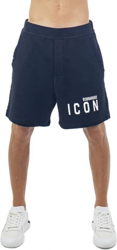 Dsquared2 Casual Bermuda Shorts met Iconisch Logo Blauw Heren