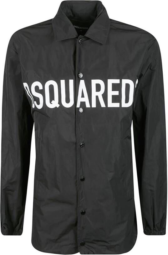 Dsquared2 Casual overhemd met drukknoopsluiting Zwart Heren