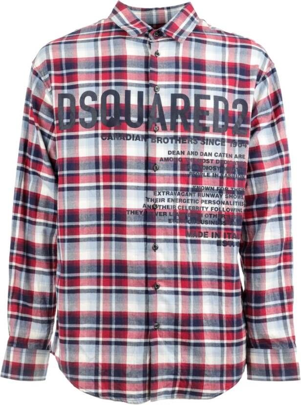 Dsquared2 Casual Shirts Rood Heren