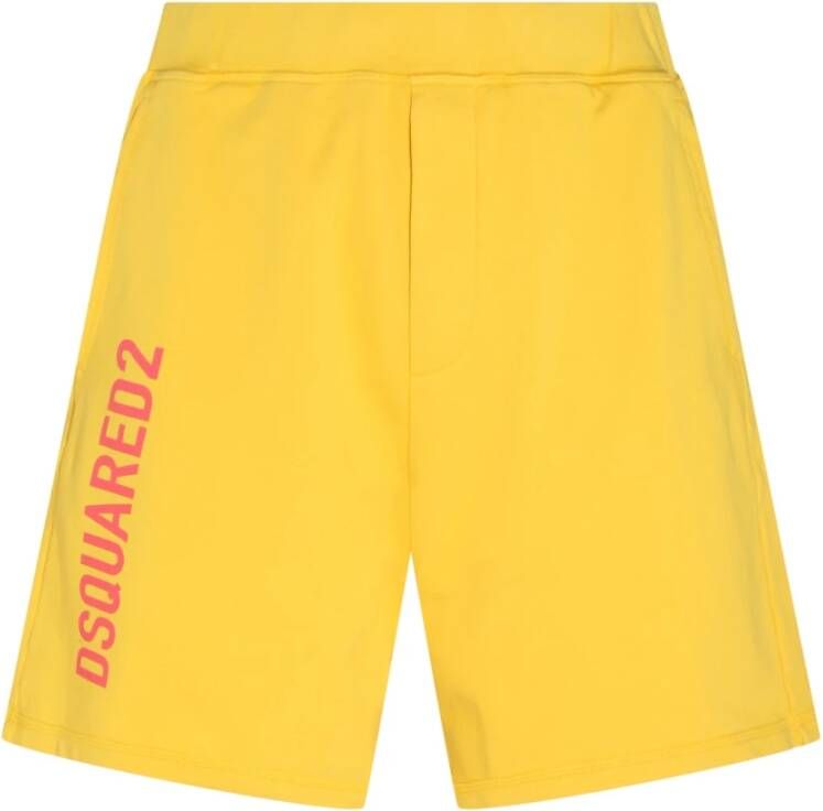 Dsquared2 Heldergele casual shorts Yellow Heren