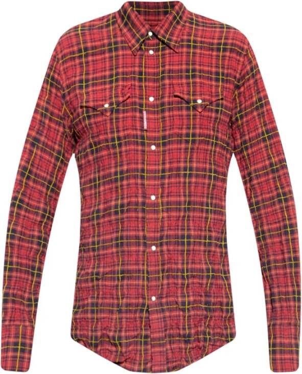 Dsquared2 Checked shirt Rood Heren