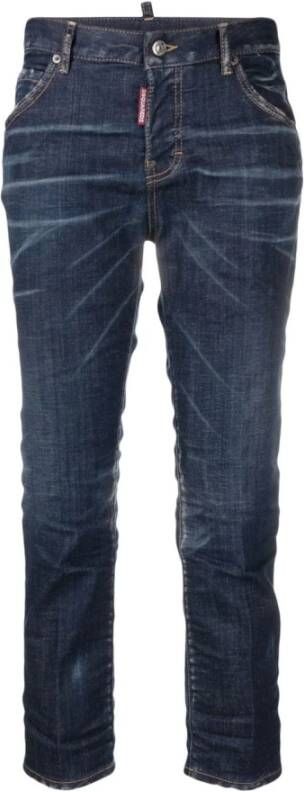 Dsquared2 Comfortabele cropped jeans Blauw Dames