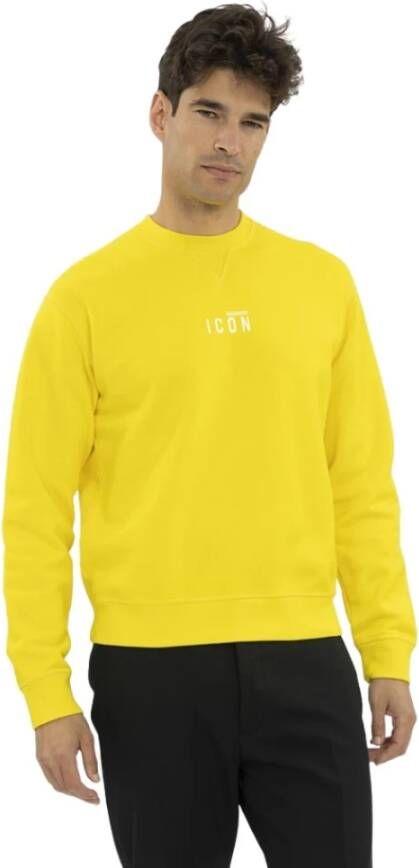 Dsquared2 Comfortabele en stijlvolle heren sweatshirt Yellow Heren