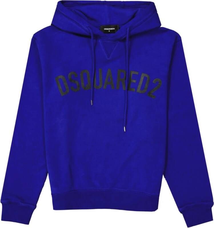 Dsquared2 Comfortabele en stijlvolle hoodie Blauw Heren