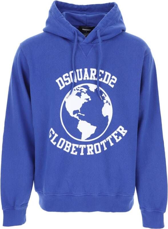 Dsquared2 Comfortabele en stijlvolle hoodie Blauw Heren