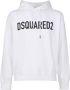 Dsquared2 Witte Katoenen Hoodie met Logo Print Wit Heren - Thumbnail 1