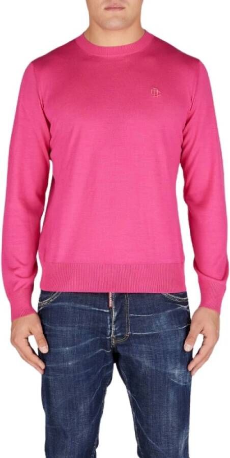Dsquared2 Comfortabele wollen sweatshirt met kenmerkend logo Roze Heren