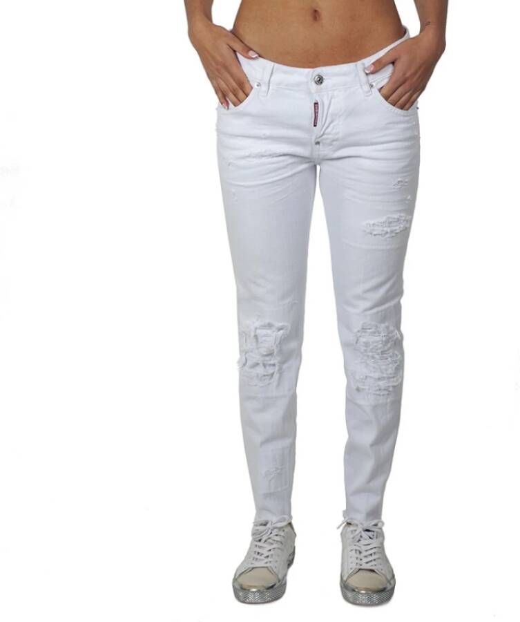 Dsquared2 Cool Girl Slim-Fit Jeans White Dames