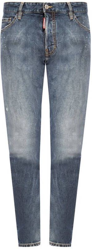 Dsquared2 Navy Cool Guy Jeans met Distressed Finish Blue Heren