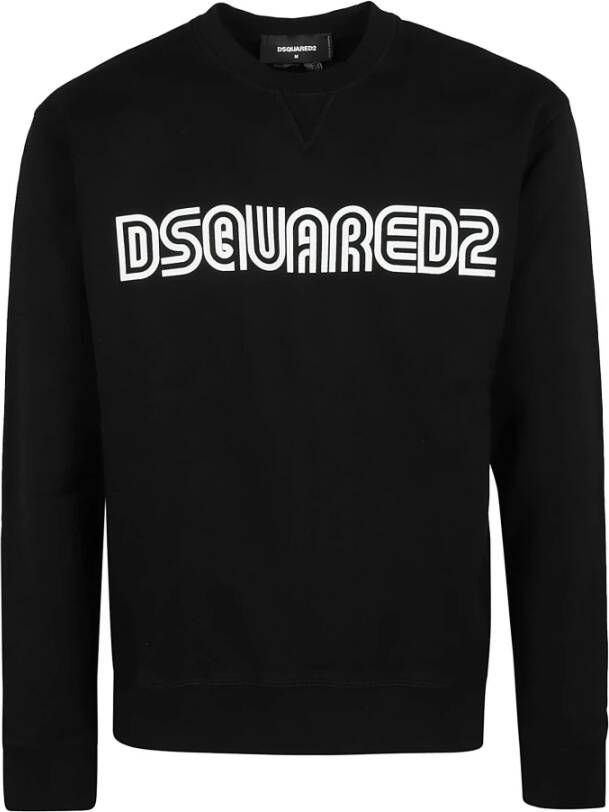 Dsquared2 Cool Outline Sweatshirt Blijf fris en stijlvol Zwart Heren