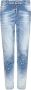 Dsquared2 Blauwe Distressed Skinny Cropped Jeans Blue Dames - Thumbnail 1
