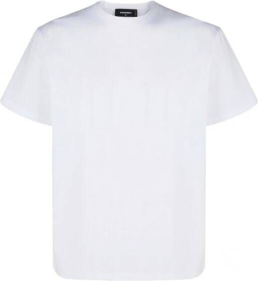 Dsquared2 Katoenen Logo T-Shirt Upgrade White Heren