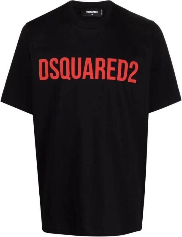 Dsquared2 Cotton Logo T-Shirt Zwart Heren