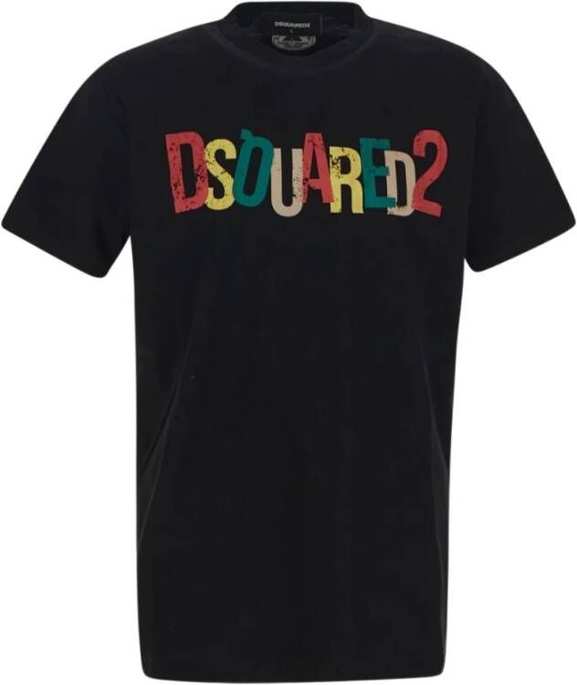 Dsquared2 Cotton T-shirt Zwart Heren