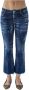 Dsquared2 Cowboy Bell Bottom Cropped Jeans Blauw Dames - Thumbnail 1