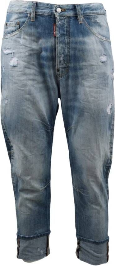 Dsquared2 Cropped Jeans Blauw Heren