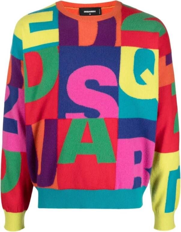 Dsquared2 D2 Alphabet Pullover Rood Heren