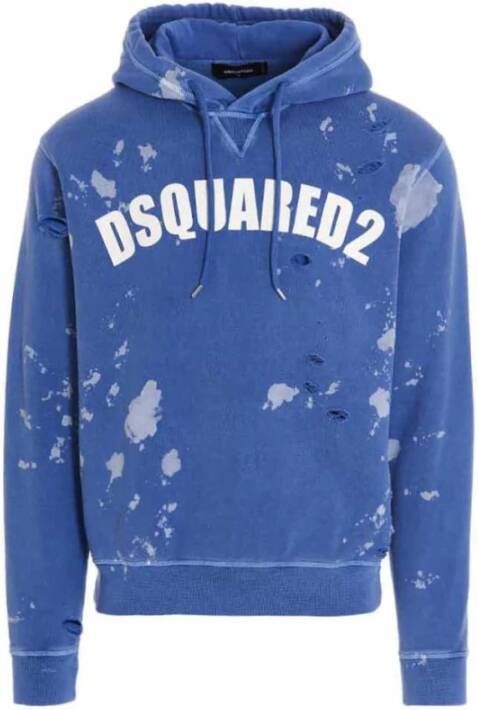 Dsquared2 D2 Goth Foam hoodie Blauw Heren