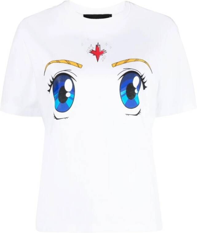 Dsquared2 Dames 100 Bianco T-Shirt Stijlvol en veelzijdig White Dames