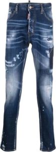 Dsquared2 Dark Tiffany Spots Wash Skater Jeans Blauw Heren
