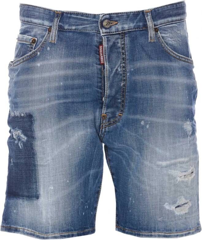 Dsquared2 Denim Shorts Blauw Heren
