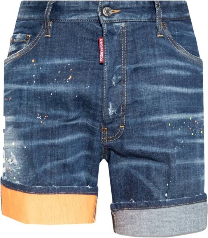 Dsquared2 Denim Shorts Blauw Heren