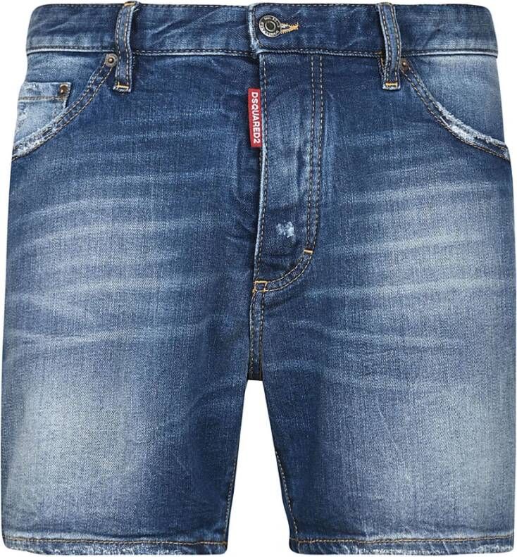 Dsquared2 Denim Shorts Blauw Heren