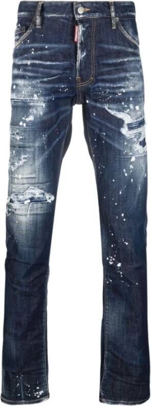 Dsquared2 Distressed Dark Blue CoolGuy Ripped Jeans Blauw Heren