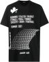 Dsquared2 Zwarte Oversized T-shirt met Geribbelde Kraag Black Heren - Thumbnail 1