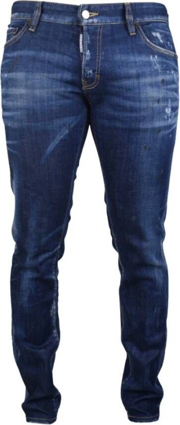 Dsquared2 Donkerblauwe Slim-Fit Jeans Blauw Heren