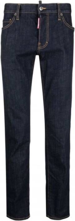 Dsquared2 Donkere Rinse Slim Fit Jeans Blauw Heren