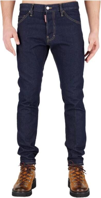 Dsquared2 Donkere Wassing Slim-Fit Jeans Blauw Heren