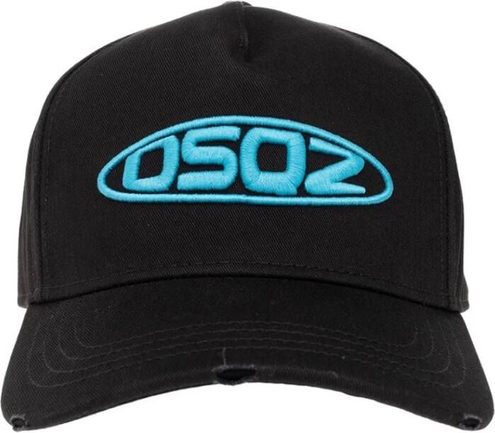 Dsquared2 Handtekening Baseballpet met gesp sluiting Black Unisex