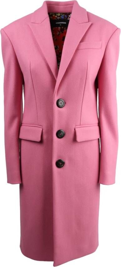Dsquared2 Double-Breasted Coats Roze Dames