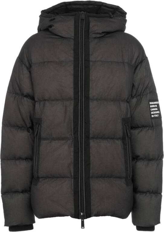 Dsquared2 Ripstop nylon down jacket Black Heren