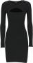 Dsquared2 Zwarte elastische geribbelde jurk Black Dames - Thumbnail 1