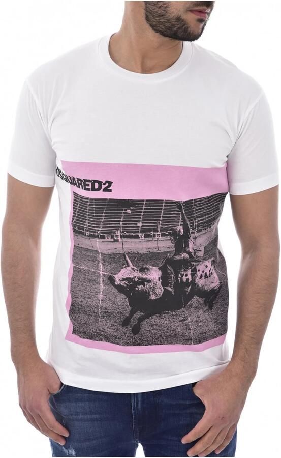 Dsquared2 Wit Katoenen T-Shirt Gemaakt in Italië White Heren - Foto 3