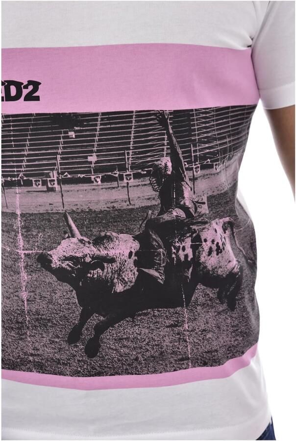 Dsquared2 Wit Katoenen T-Shirt Gemaakt in Italië White Heren