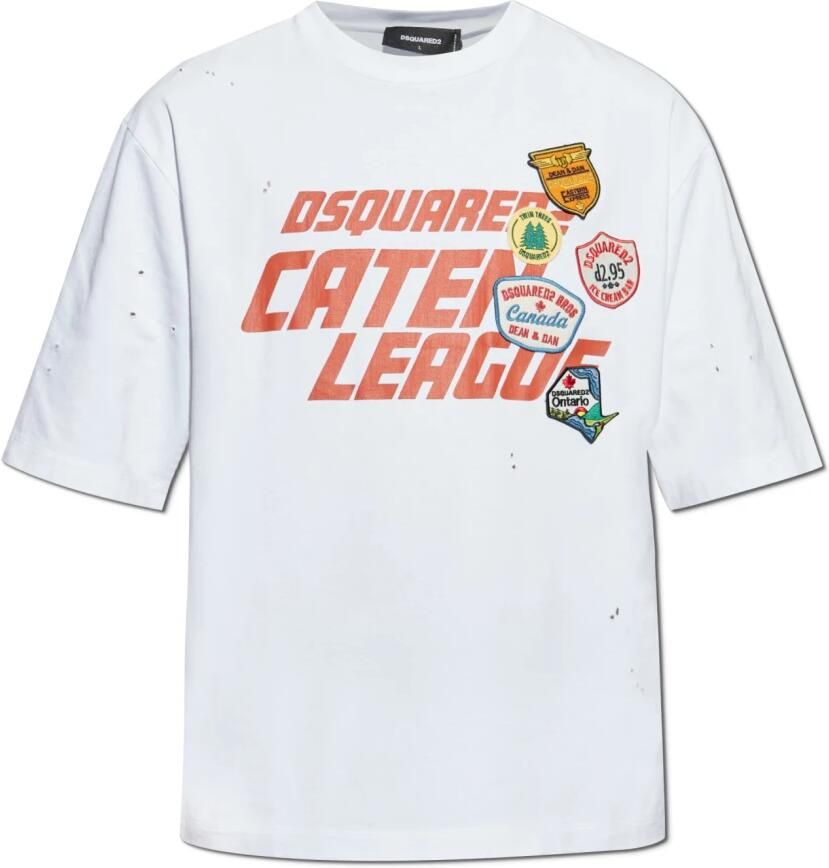 Dsquared2 Loose fit t-shirt van puur katoen