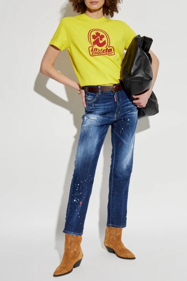 Dsquared2 Vintage Boston Jeans met Unieke Gebruikte Look Blue Dames - Foto 5