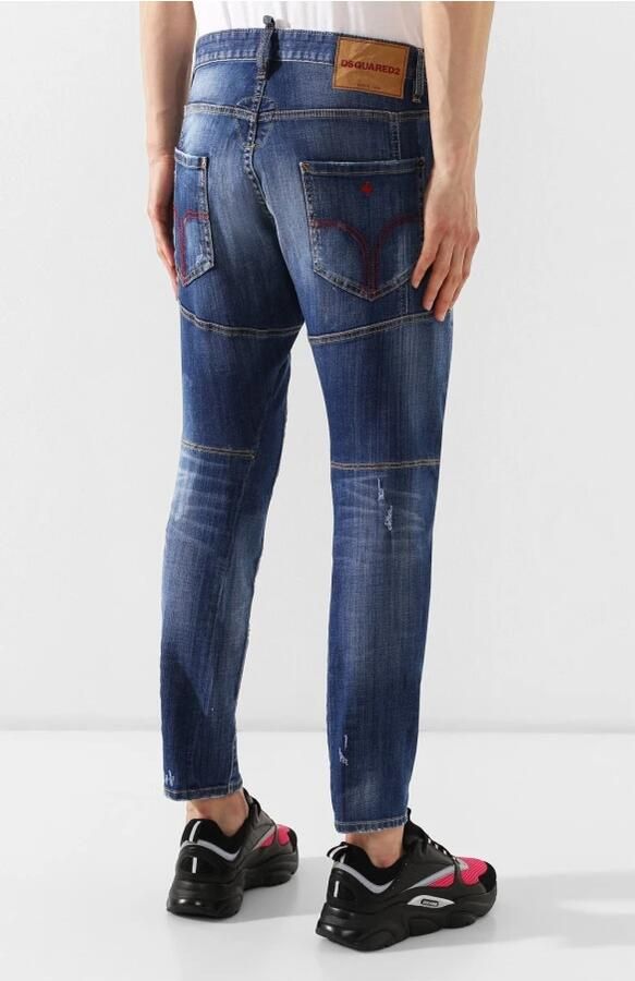 Dsquared2 Blauwe Slim Fit Ripped Jeans Blue Heren - Foto 3