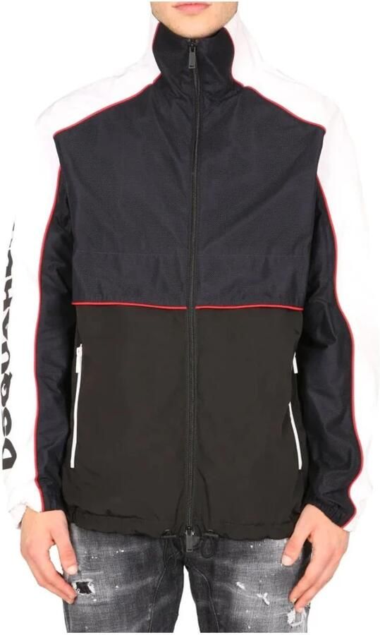 Dsquared2 Bomber Combo Jack met Trekkoord Taille Black Heren