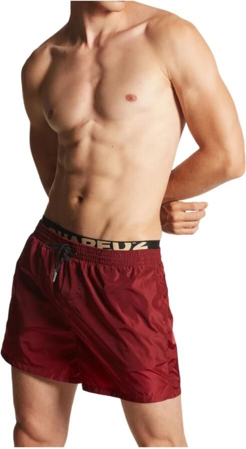 Dsquared2 Bordeaux Sea Kleding Boxer Midi Red Heren