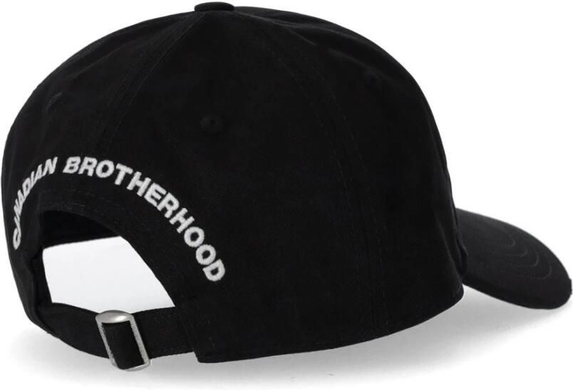 Dsquared2 Zwarte Hoed met Logo en Esdoornbladprint Black Heren - Foto 5