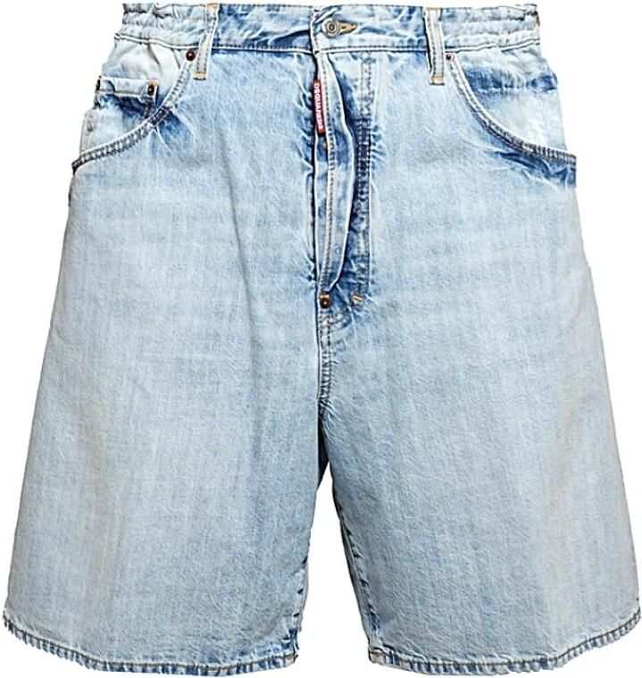 Dsquared2 Surfer Bermuda Shorts Palm Beach Wash Blue Heren - Foto 4