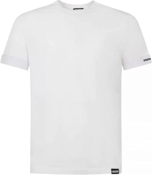 Dsquared2 Witte Katoenen en Elastaan Heren T-Shirt White Heren