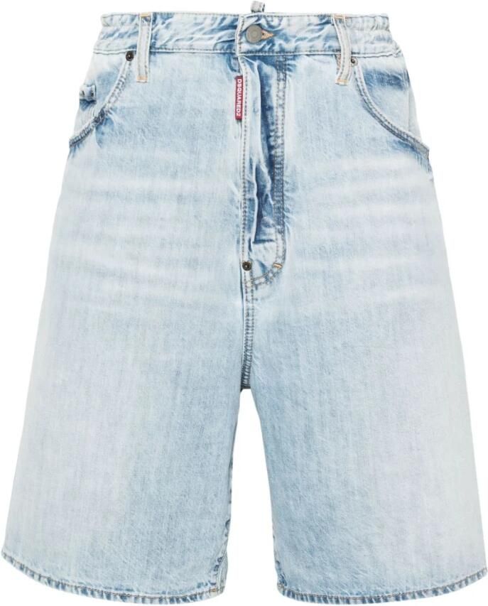 Dsquared2 Surfer Bermuda Shorts Palm Beach Wash Blue Heren